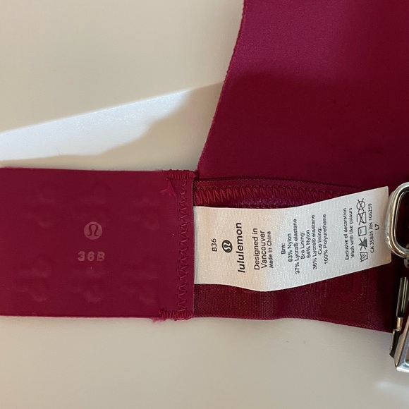 Lululemon Fine Form Bra Star Ruby Size 36B - Picture 10 of 12